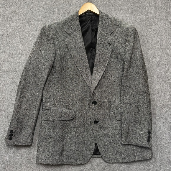 Roberto Vasalli Other - Vintage Roberto Vasalli 100% Silk Tweed Sport Coat Mens R42 Gray Yugoslavia